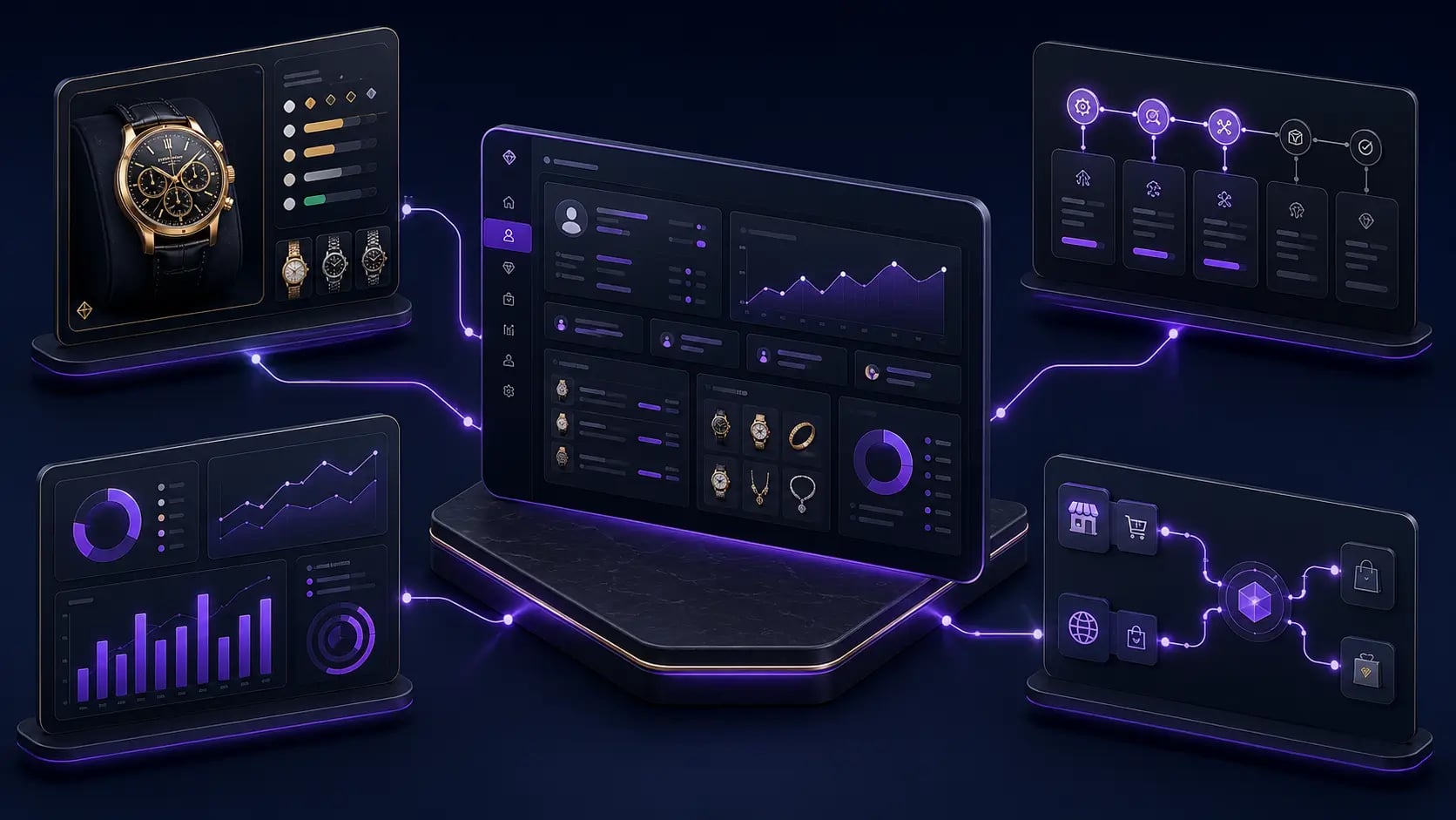 Luxury Watch & Jewellery CRM architecture diagram