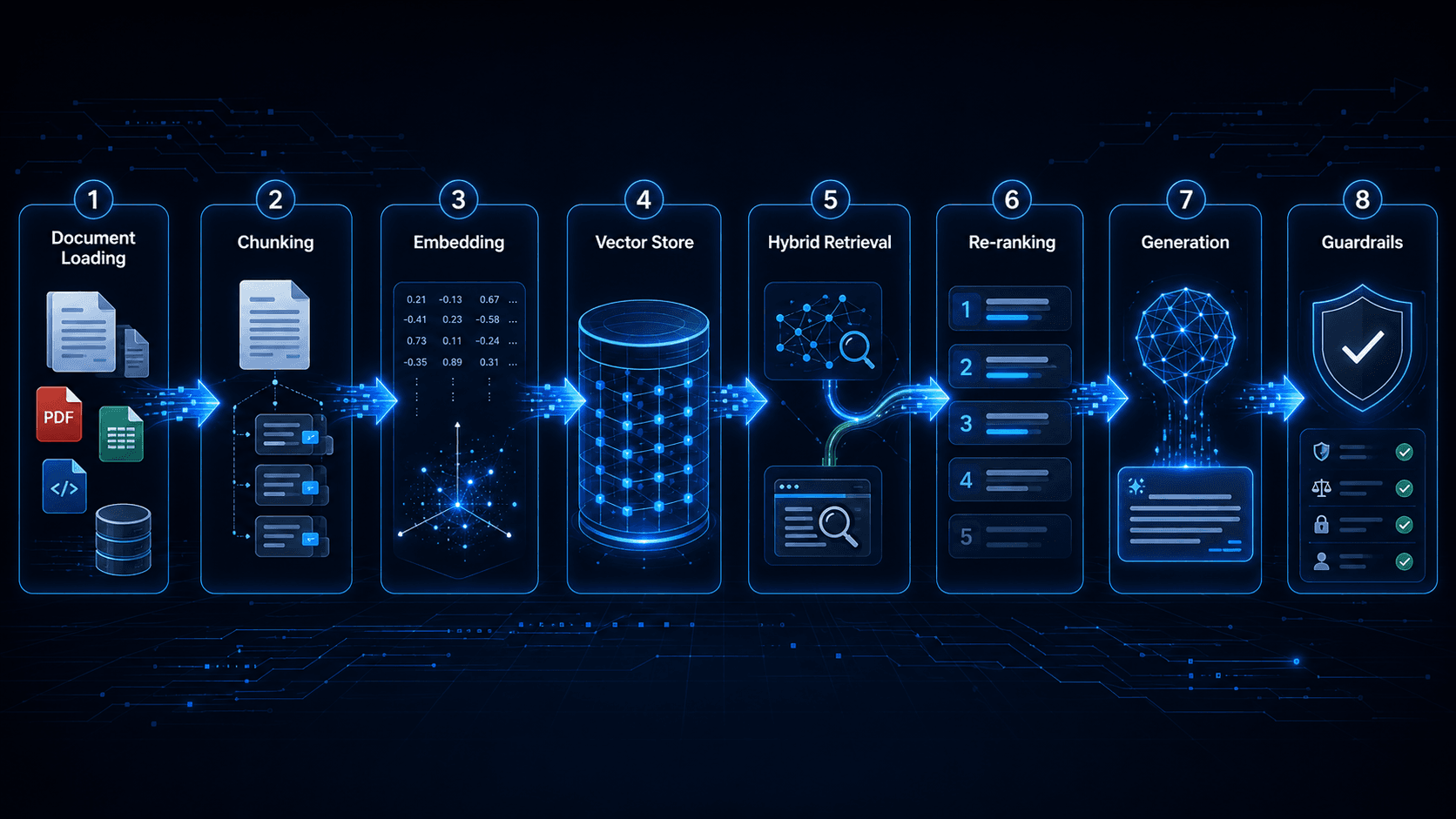 Production RAG Architecture: Chunking, Embeddings, Hybrid Retrieval, and Anti-Hallucination — The Complete Guide